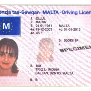 MALTESE DRIVER’S LICENSE ONLINE