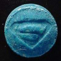 Blue superman ecstasy pills
