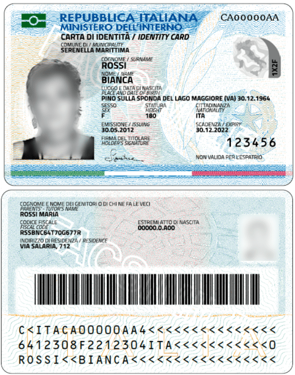 Buy fake Italian ID card online