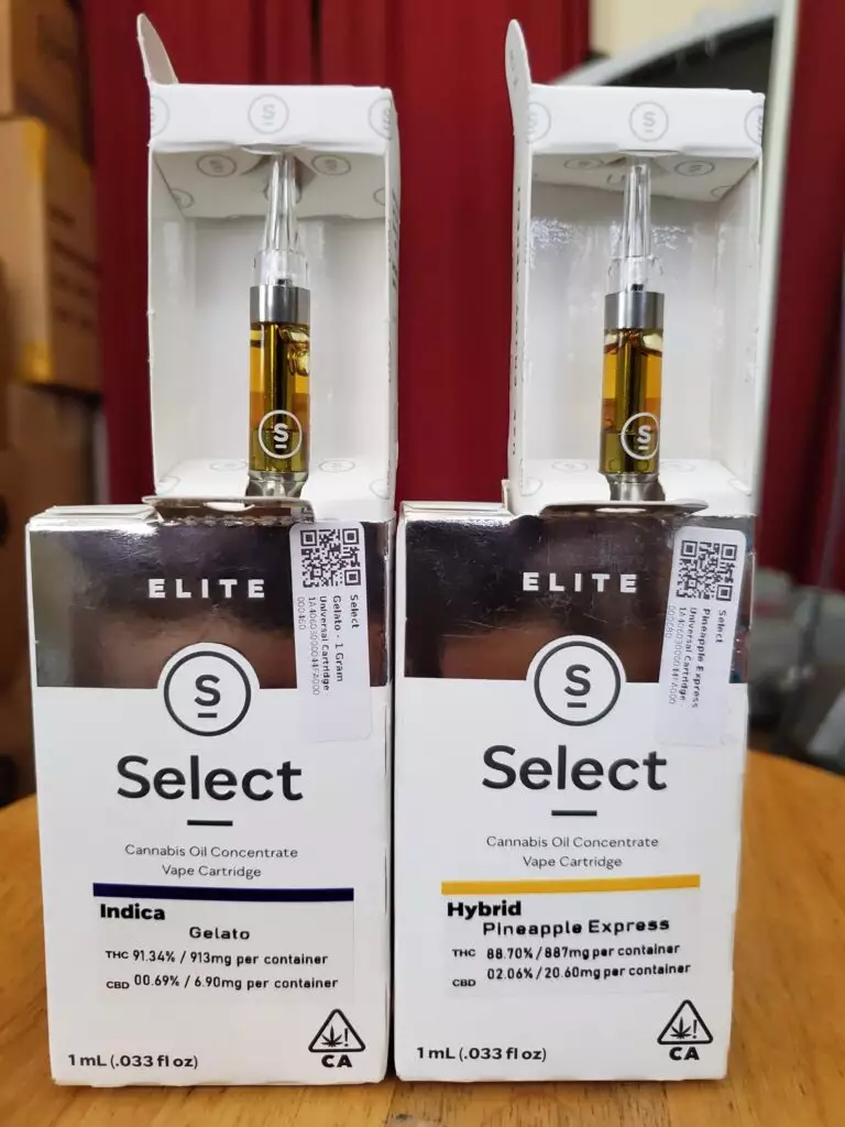 Select cannabis oil Extract Cartridges