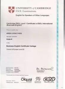ESOL certificate for sale