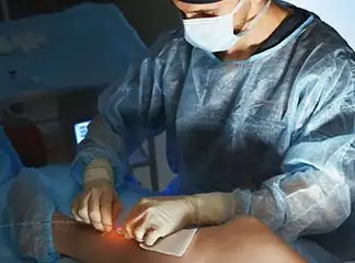 Dr. Paul Larson performing laser ablation