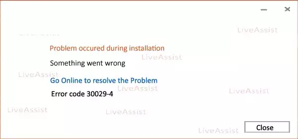 How To Fix Error Code 30029-4