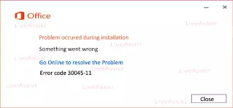 How to fix Error code 30045-4