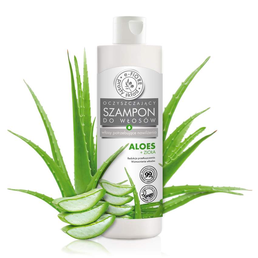 Szampon nawilżający ALOES + ZIOŁA, włosy cienkie i tłuste 250 ml