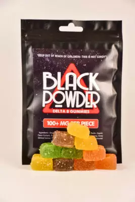 Black Powder D8 DELTA 8 THC Gummies 1400MG PACK 140mg Per Gummy 10 Count Extra Strong