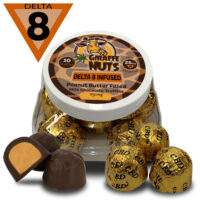 DELTA 8 Milk Chocolate Peanut Butter Truffles – 25mg D8 – 10 Count