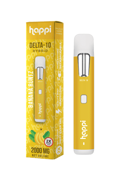 Happi Delta 10 THC Disposable Vape 2ML Banana Runtz Hybrid