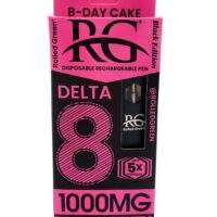 Rolled Green® Delta-8 Birthday Cake Disposable Black Edition 1000mg Rechargeable Vape