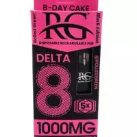 Rolled Green® Delta-8 Birthday Cake Disposable Black Edition 1000mg Rechargeable Vape