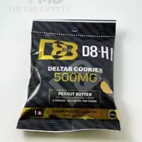 D8 HI Delta 8 THC Edible Cookies 500mg Peanut Butter 8 Pack