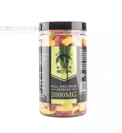 Healing Nation Full Spectrum 250mg -2000mg Peach Rings CBD Gummies
