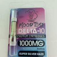Delta 10 THC Vape Cart Super Silver Haze Mood Time
