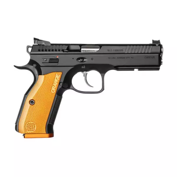 CZ Shadow 2 Orange Semi Auto Pistol 9mm Luger 4.89" Barrel 17 Rounds Aluminum Orange Grips Black Finish