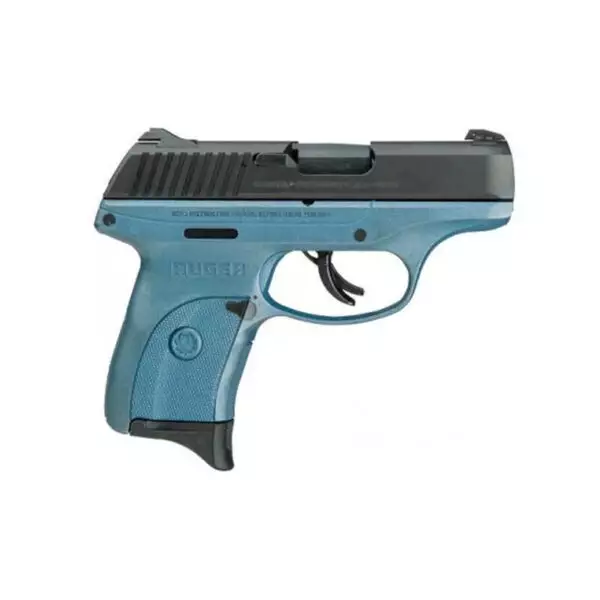 Ruger LC9s 9mm Luger Semi Auto Handgun 3.12" Barrel 7 Rounds Polymer Frame Blued Slide Titanium Blue Frame Finish