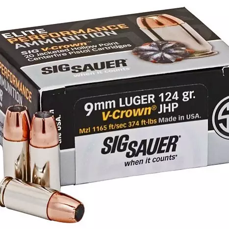 Sig Sauer Sig V Crown Luger 9mm ammo