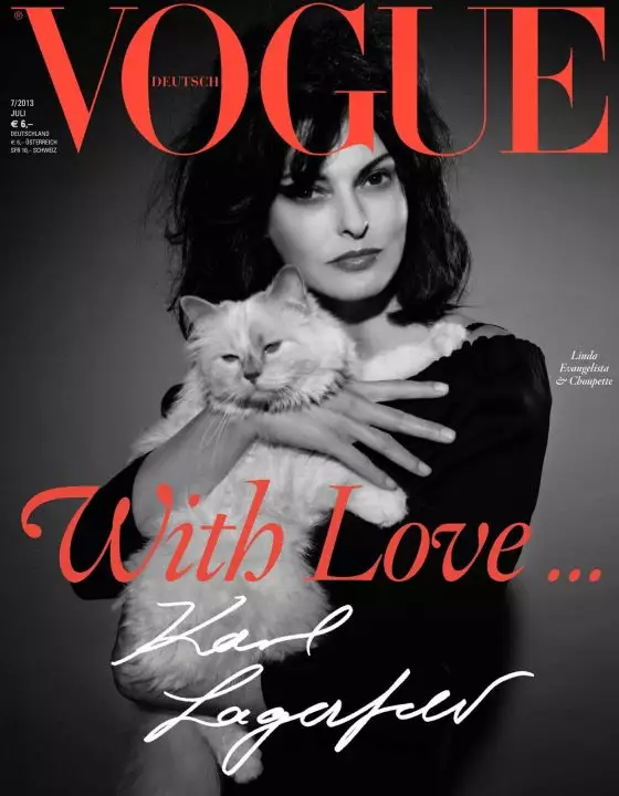 Linda-Evangelista-and-Choupette-by-Karl-Lagerfeld-for-Vogue-Germany-July-2013-1